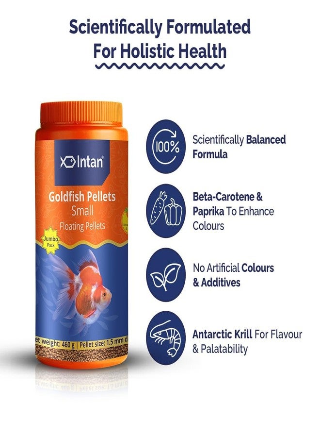 كينكو حبيبات كينكو جروول إنتان للأسماك الذهبية (صغيرة عائمة 1.5 مم) | 460 جم - غذاء عالي القيمة الغذائية لجميع أنواع الأسماك الذهبية - ريوكين، ريد كاب، رانشو، وليون هيد (460 جم) - Image 4